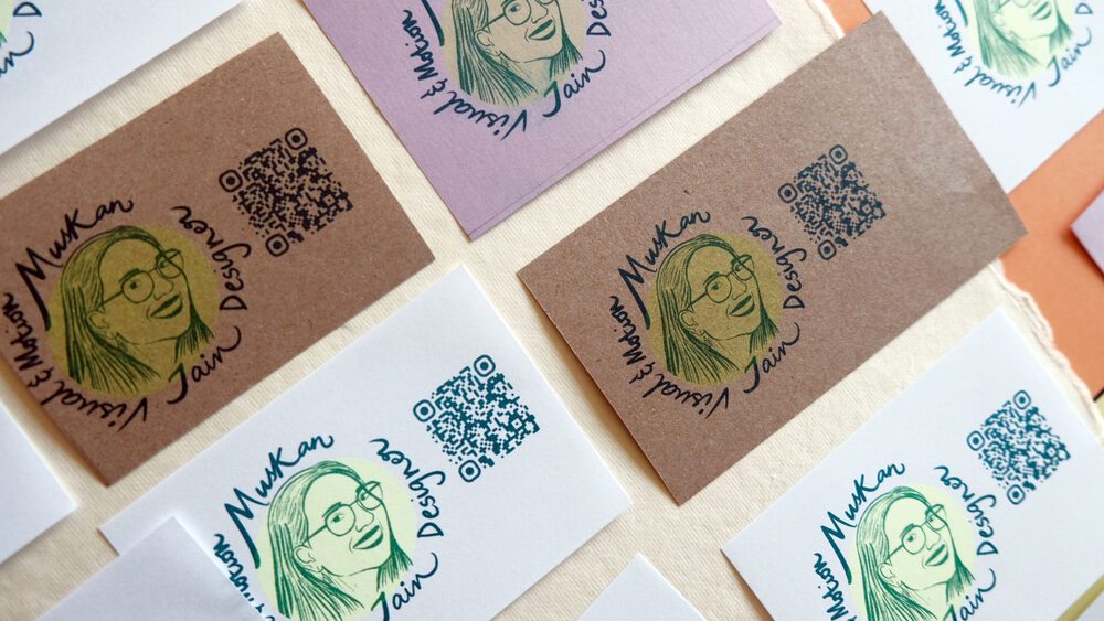 riso print cards spread across a surface