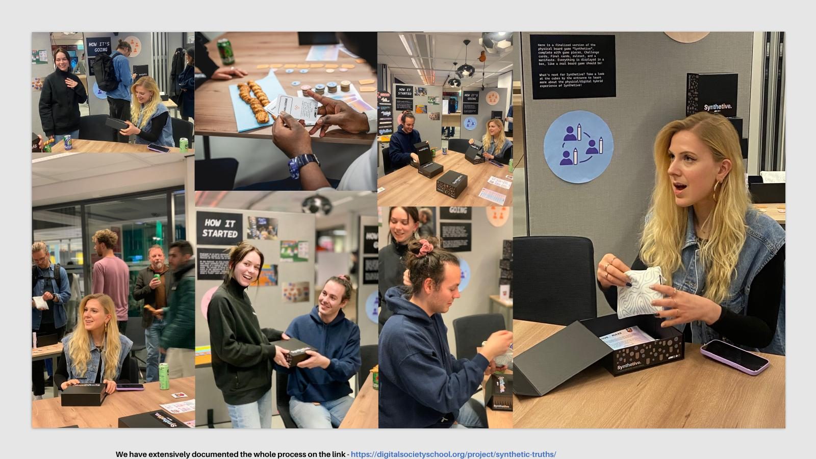 DSS Showcase game unboxing and play session collage